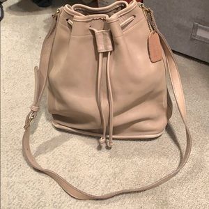 Coach Vintage Leather Bucket Bag Taupe VUC